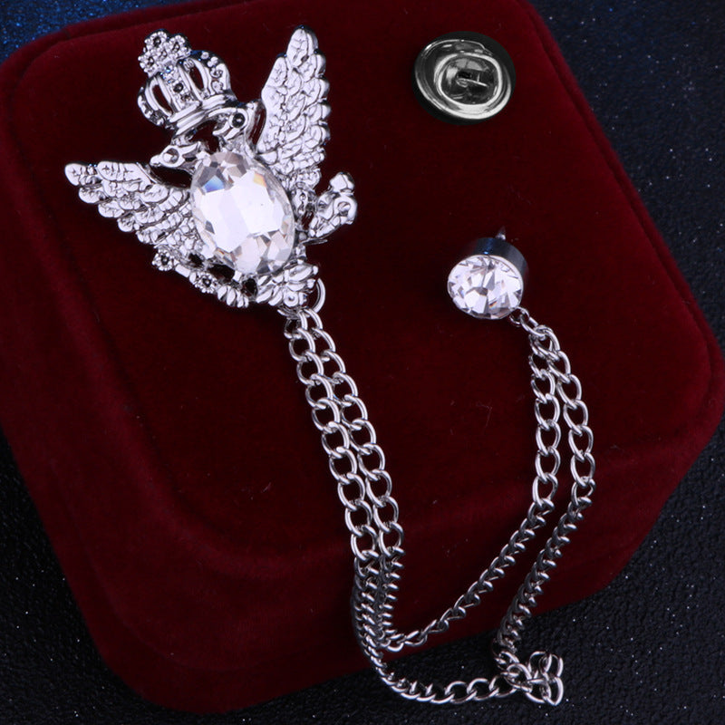 Gift Boxed Eagle Brooch for Men in packaging