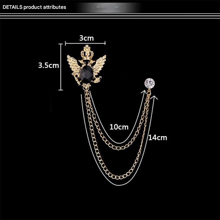 Displaying multiple colour options of eagle brooch