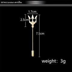 Stylishly packaged trident lapel pin gift