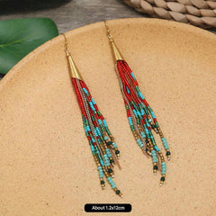 Diverse color options of tassel earrings
