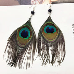 Bohemian earrings on a model 1