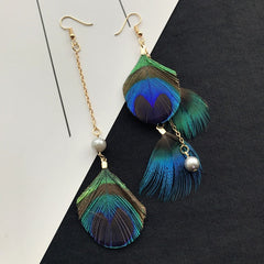 Colourful feather earrings collection image 4