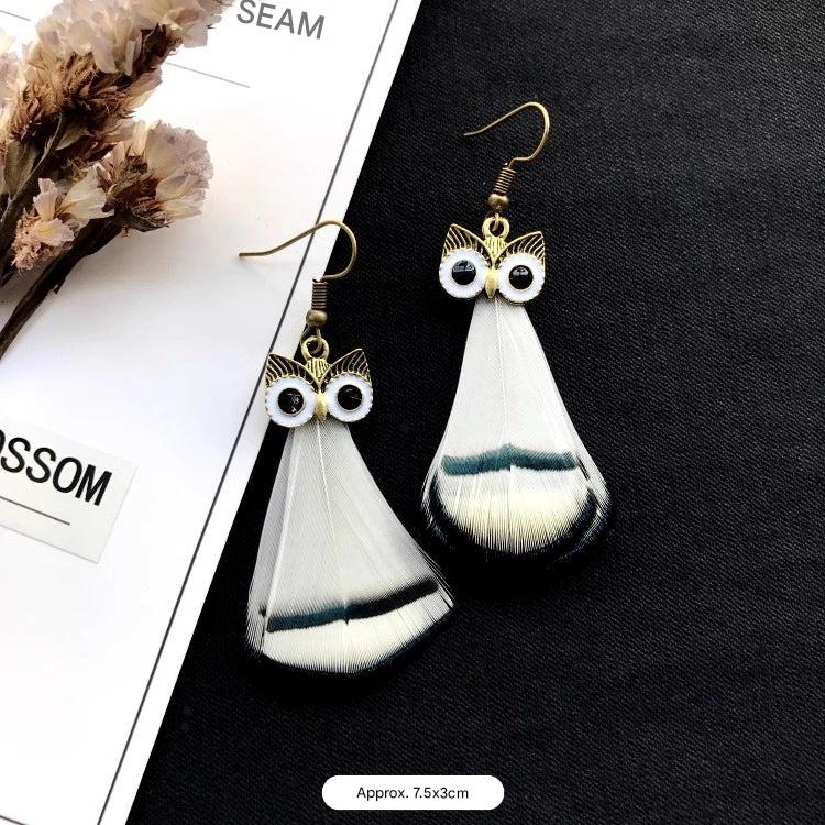 Elegant owl design earrings image 3