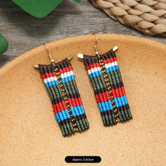 Handmade Bohemian Woven Earrings Design 9