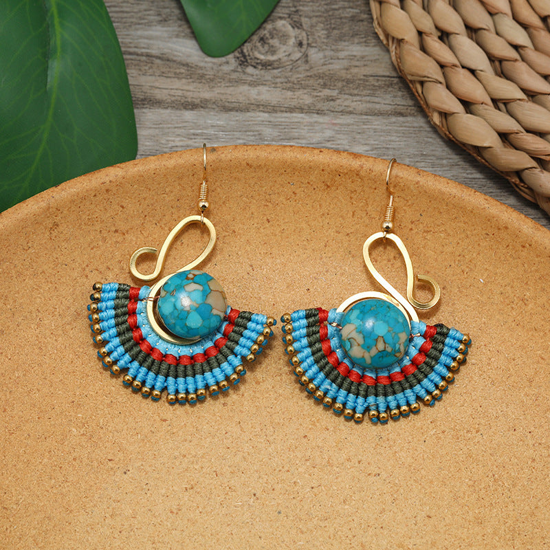 Handmade Bohemian Woven Earrings Design 2