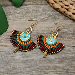 Handmade Bohemian Woven Earrings Design 4