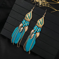 Shimmering blue vintage earrings for women