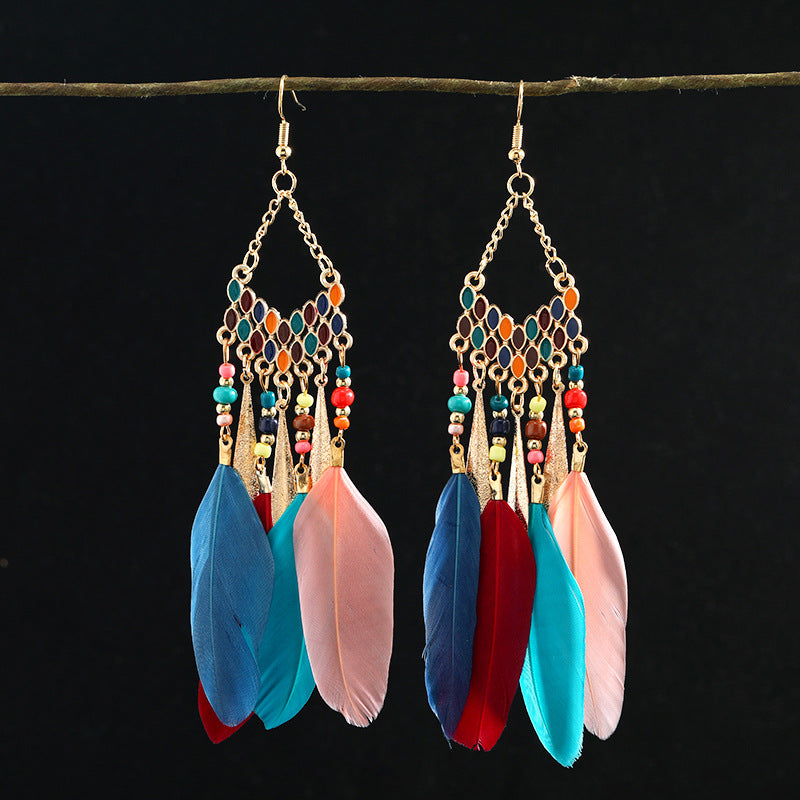Colorful tassel earrings for festivals