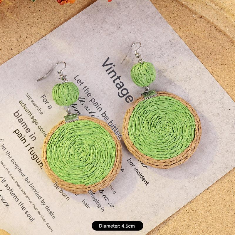Colourful beach earrings showcasing unique patterns