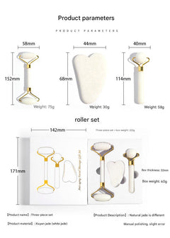 portrait of gua sha tool and roller