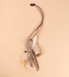 Bohemian feather hair clip with tassels in vibrant colours