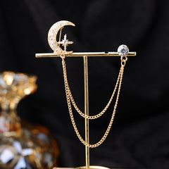 Vintage Baroque Rhinestone Necklace Brooch Set display image