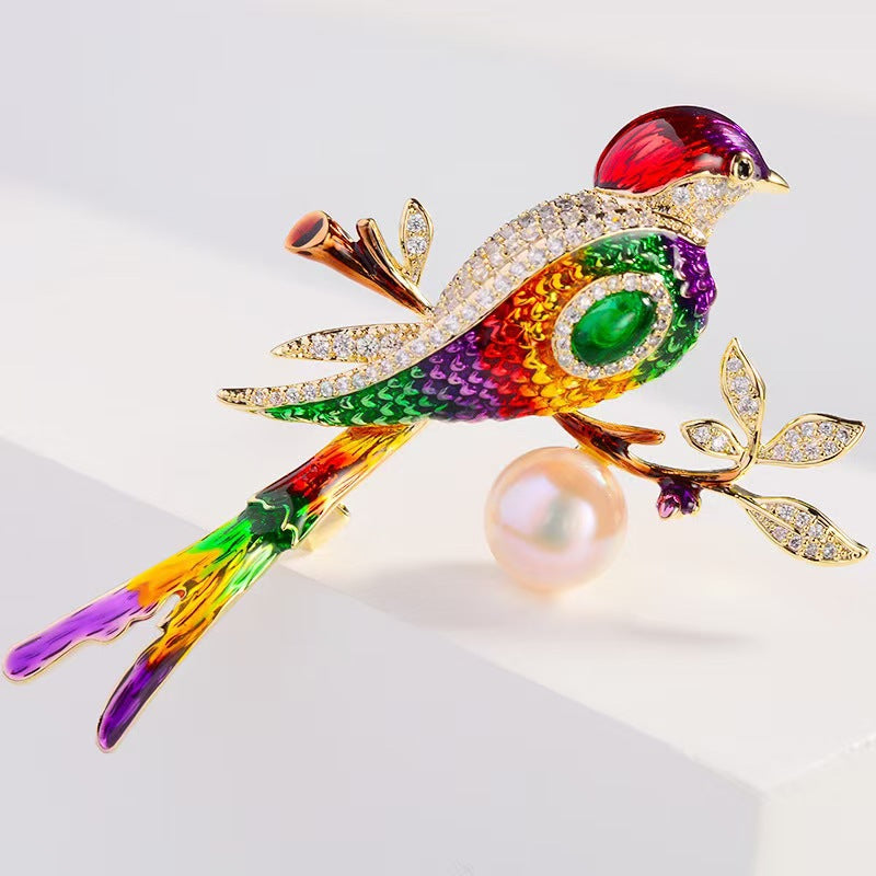 Variety of colourful brooches for accessories collection