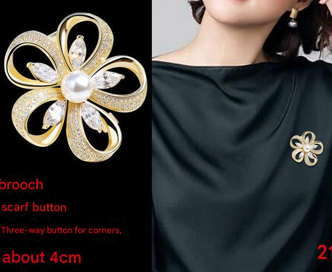 Stylish floral brooch pin design 1