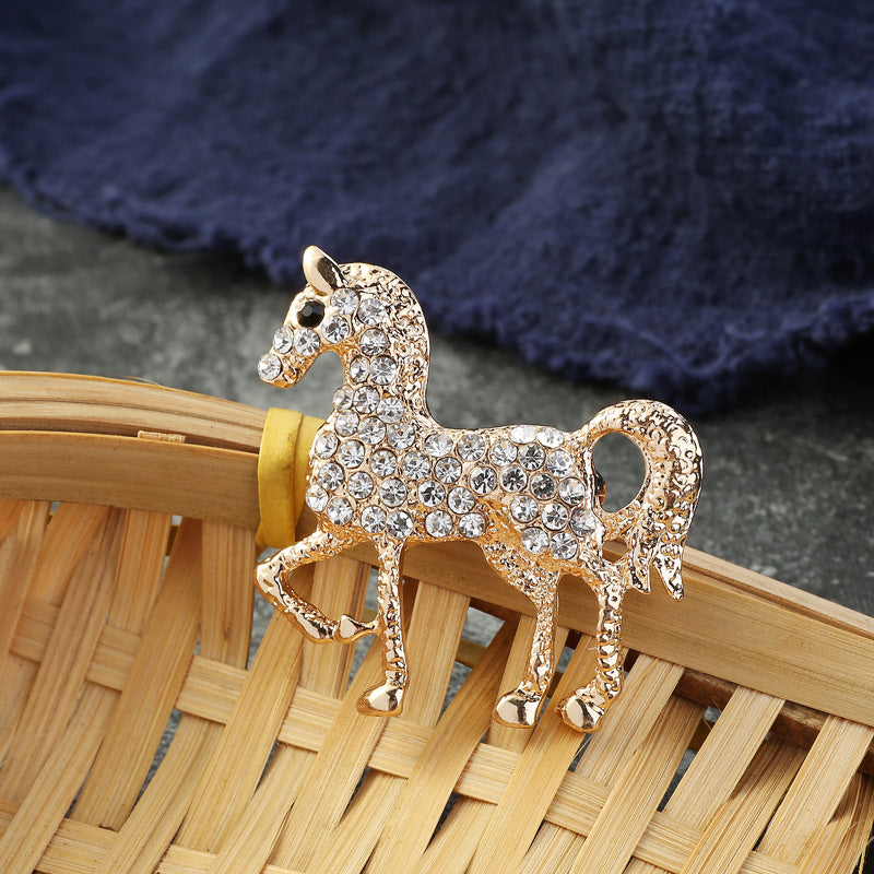 Fashion brooch demonstrating its shine and durability