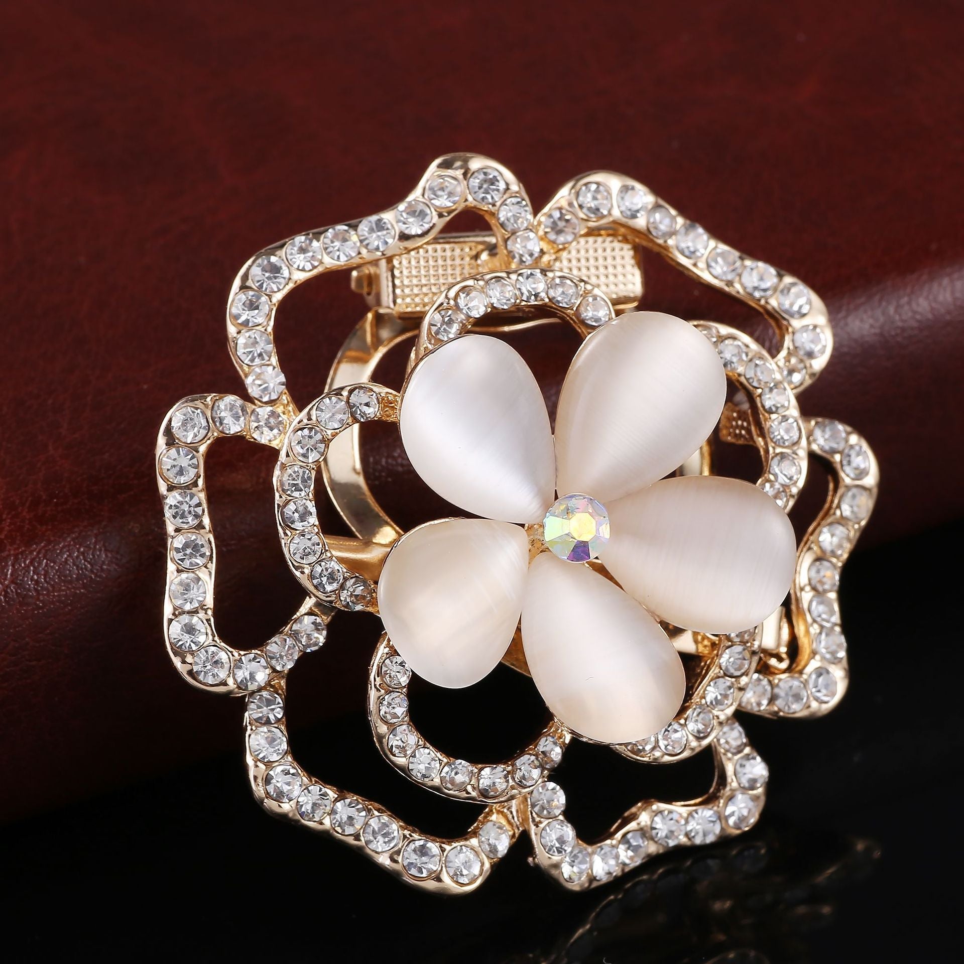 Multiple colours of rhinestone brooch