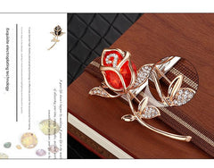 Elegant rose brooch lifestyle image
