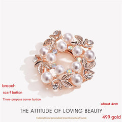 Stylish floral brooch accessory showcased in detail