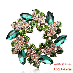 Floral brooch with electroplated finish