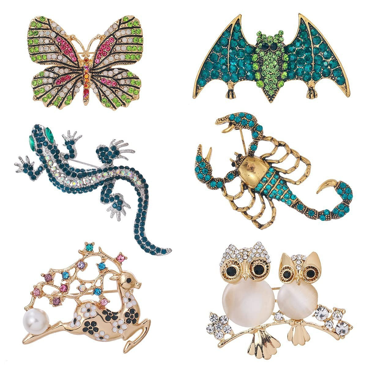 Elegant scorpion brooch close-up