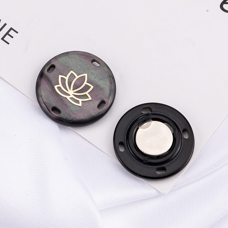 Durable plastic and magnet buttons for clothing
