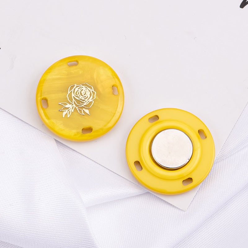 Durable plastic and magnet buttons for clothing