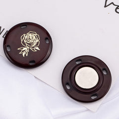 Demonstration of magnetic buttons on curtains