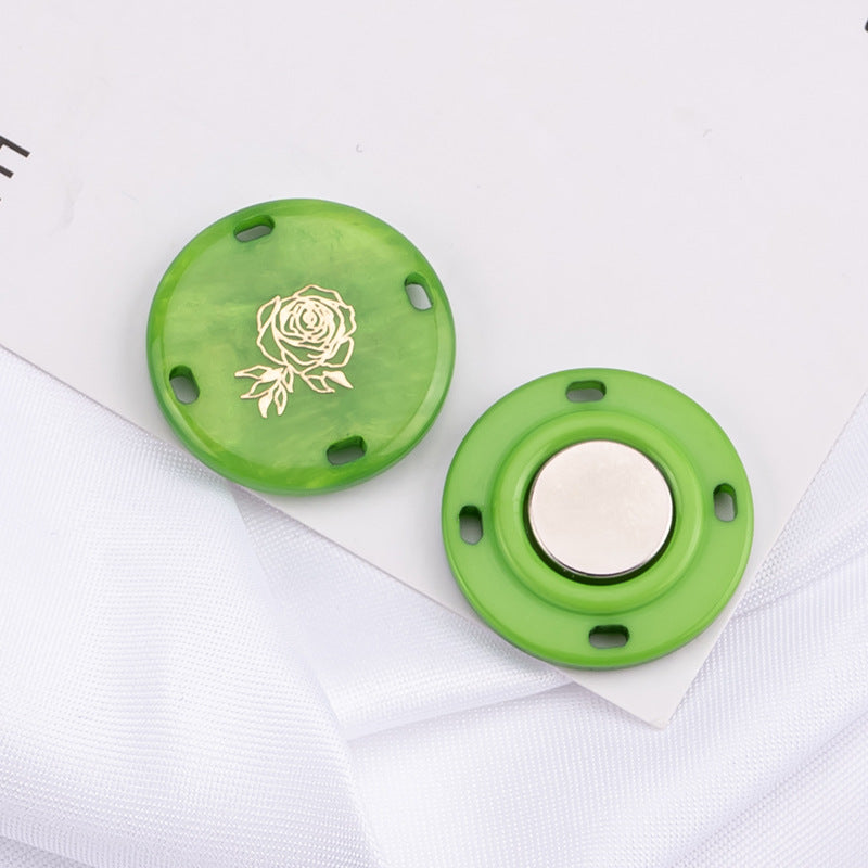 Magnetic buttons for bags and accessories