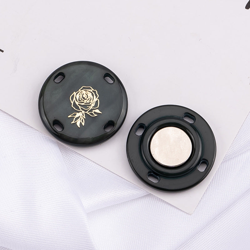 Durable plastic and magnet buttons for clothing
