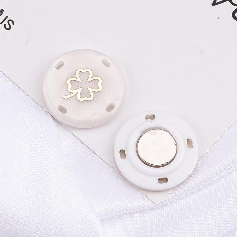 Demonstration of magnetic buttons on curtains