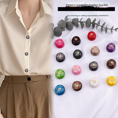 Invisible button set for easy closure solutions
