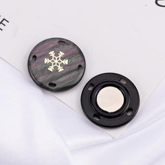 Durable plastic and magnet buttons for clothing