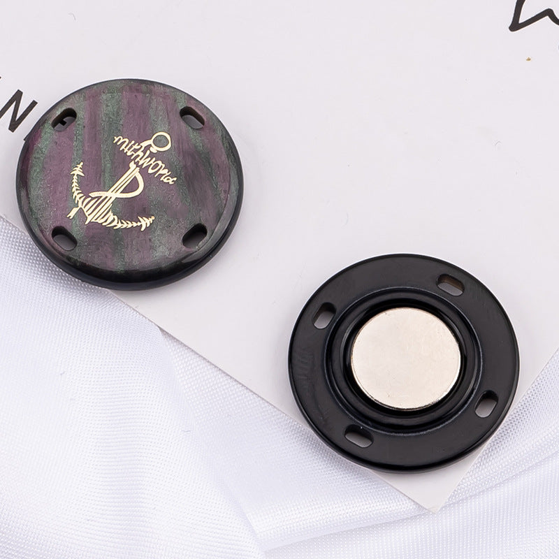 Durable plastic and magnet buttons for clothing