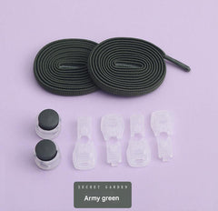 No-tie shoelaces for kids in white and black