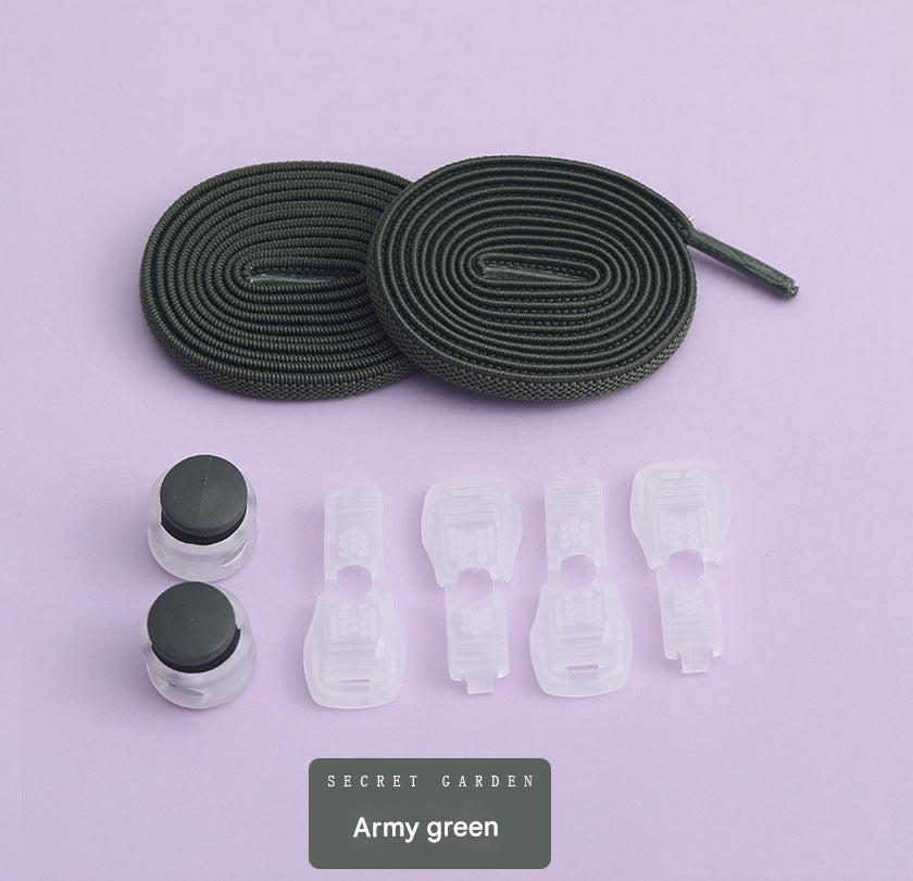 No-tie shoelaces for kids in white and black