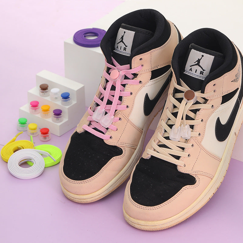 Colourful no-tie shoelaces for kids