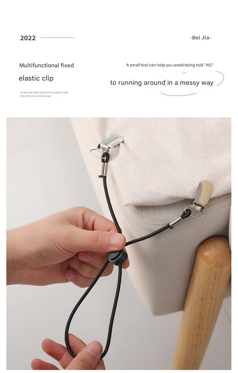 multiple uses for elastic clamps in decor