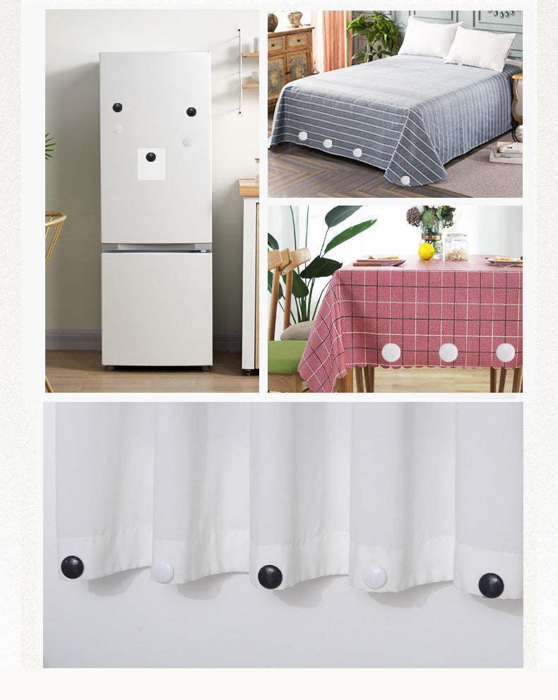 Magnetic curtain weights for secure tablecloths
