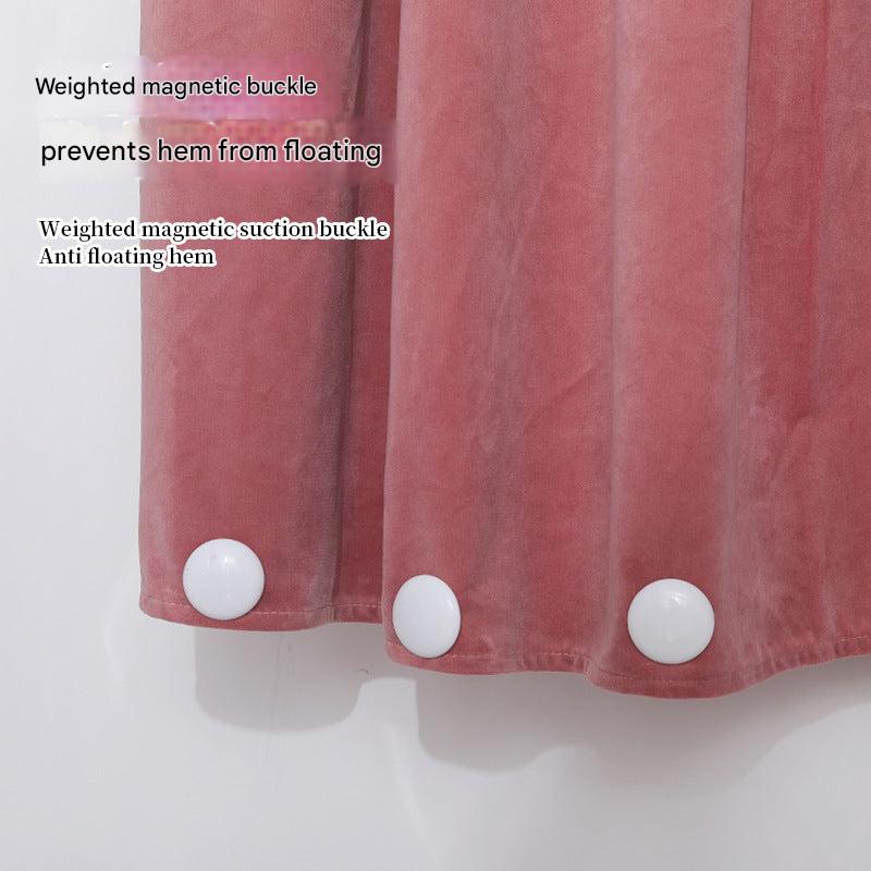 Heavy-duty magnetic hook attached to curtain