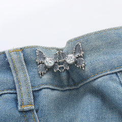 Adjustable Waist Butterfly Buckle with Rhinestones - Lifestyle Image