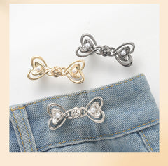 Metal waist button in different angles