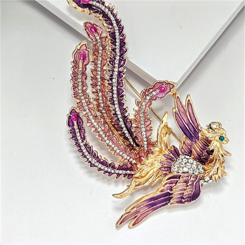 Colorful rhinestone pin in KC Gold