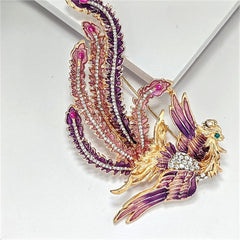 Durable alloy with rhinestones brooch