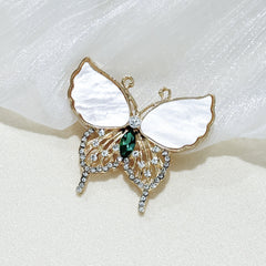 Electroplated Green Butterfly Detail Brooch