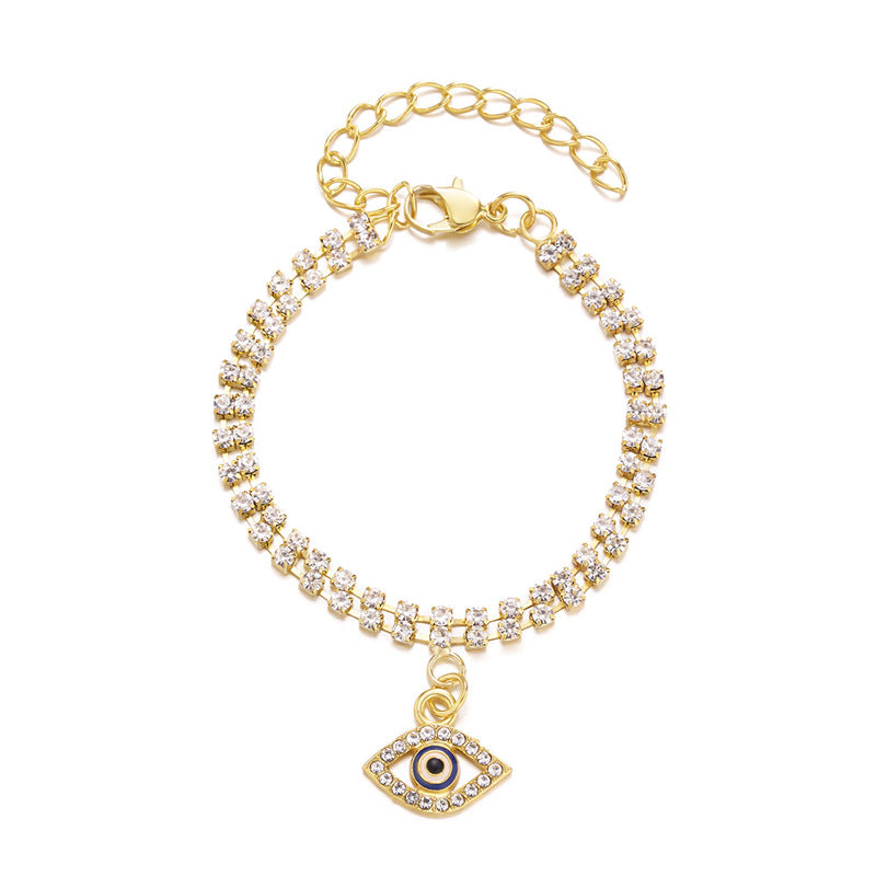 Beautiful blue eye bracelet displayed
