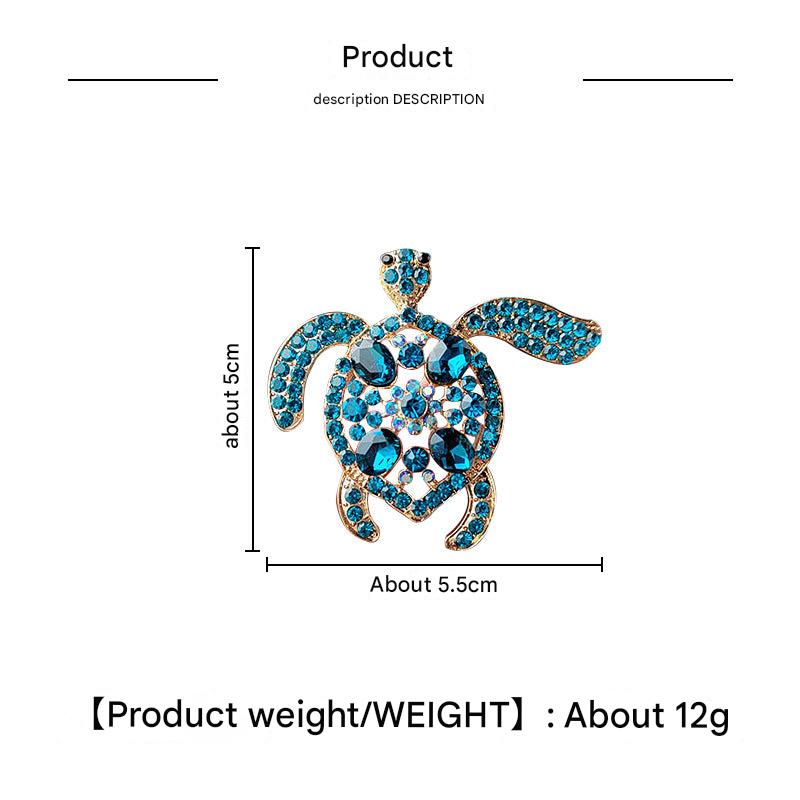 Charming Rhinestone Turtle Brooch in use image 6