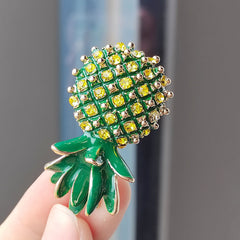 Fashionable Alloy Pineapple Brooch collection display