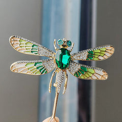Vintage-Inspired Dragonfly Enamel Brooch