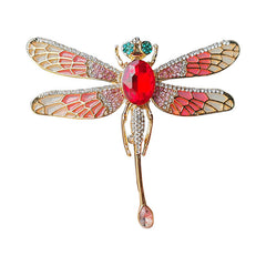 Stylish enamel brooch on display