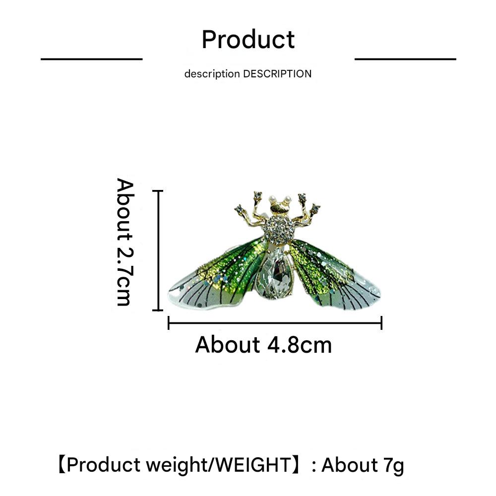 Versatile fashion bee brooch in different angles